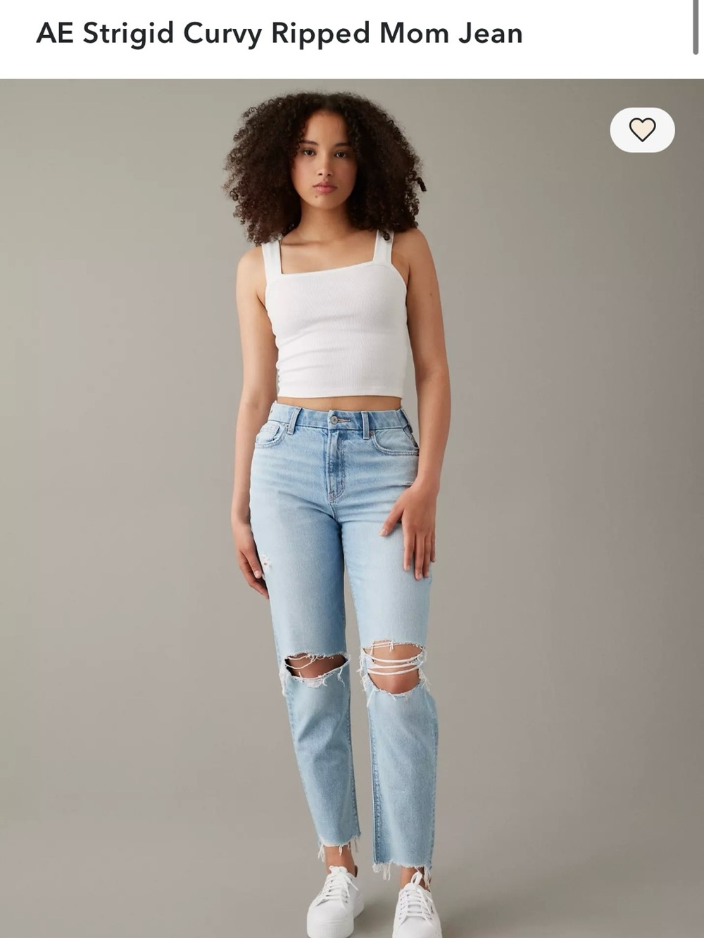 American Eagle strigid curvy mom jeans